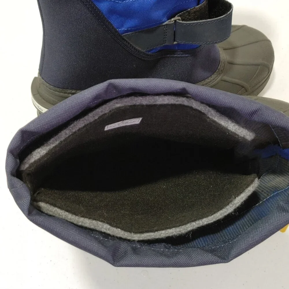 Columbia Youth Powderbug Plus II Snow Winter Boots Blue / Grey EXCELLENT...